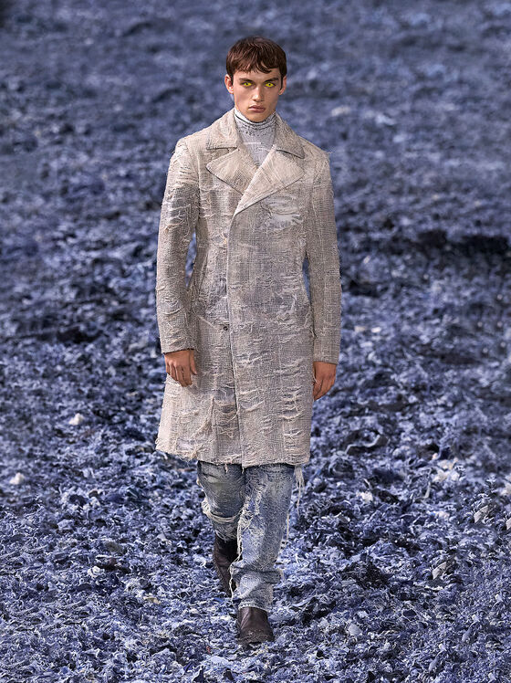 Прави дънки 2023 D-FINITIVE-FSG с акцентни накъсвания - 1