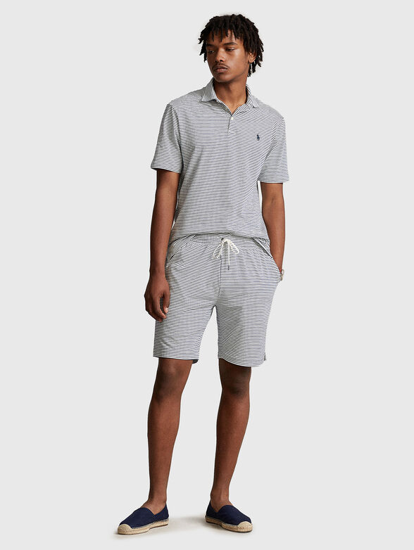 ATHLETIC shorts with striped print - 4