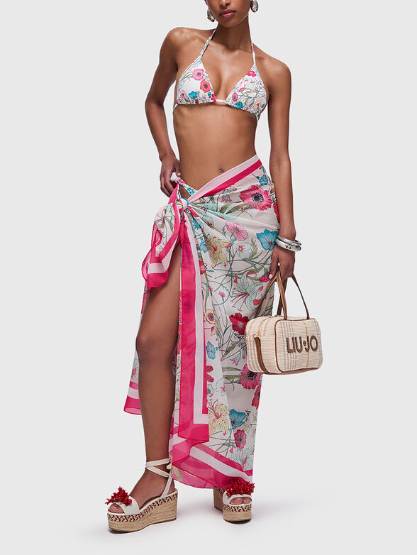Floral print bikini top - 2