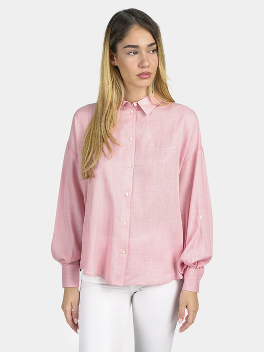 CECILY pink shirt with logo detail
