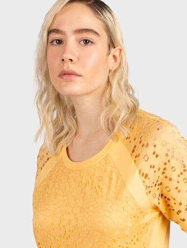 White dress with accent embroidery - 3