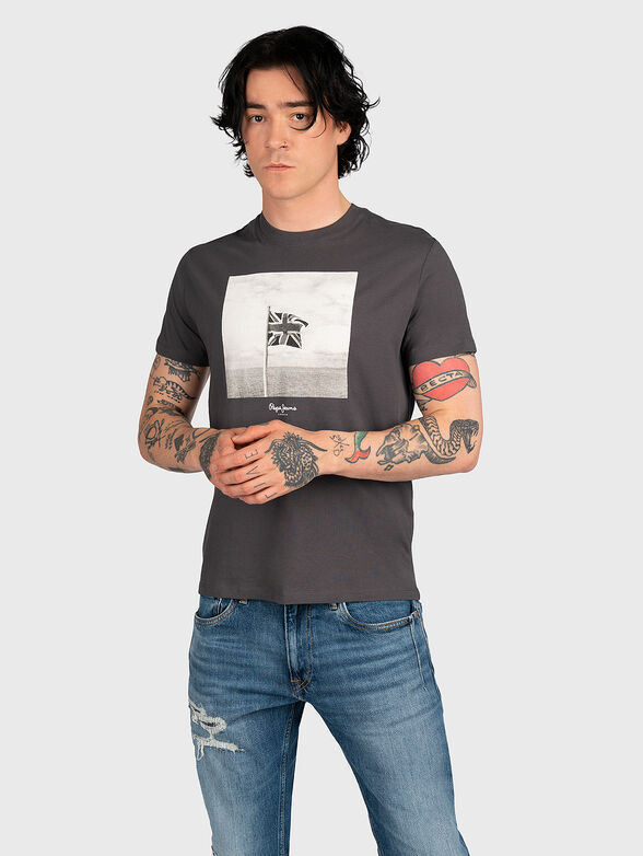 ALFRED T-shirt with contrast print - 1