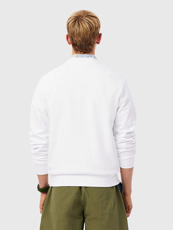 Sweatshirt with oval neckline and logo - 3