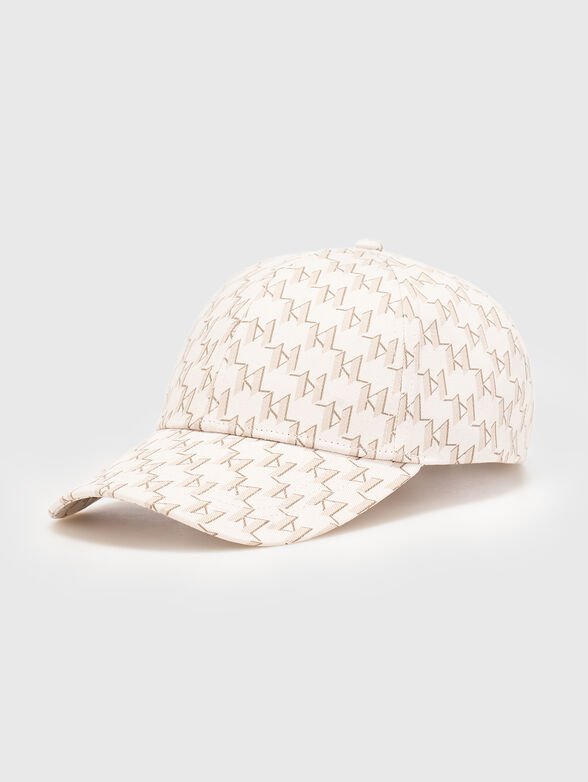 Baseball cap with monogram logo print - 1