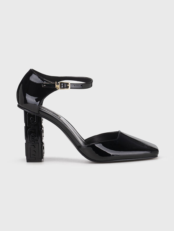 JENNIFER 02 black shoes with accent heel  - 1
