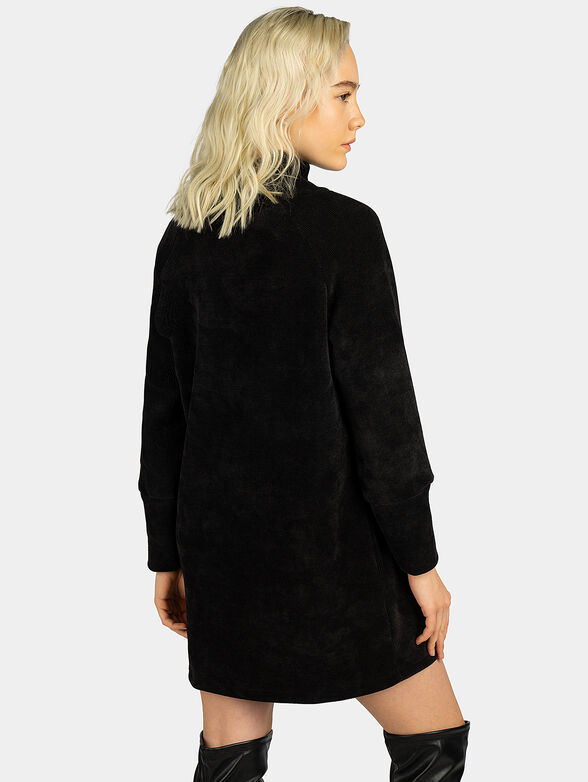 Turtleneck dress with gemstones logo accent - 3