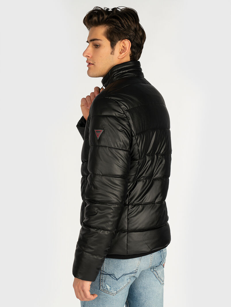 Faux leather puffer jacket - 3