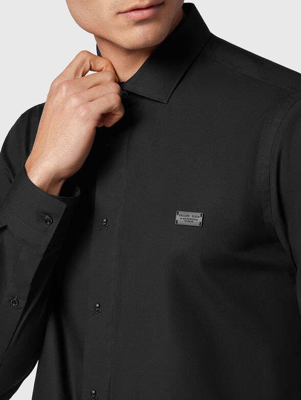 SUGAR DADDY black shirt with accent buttons - 4