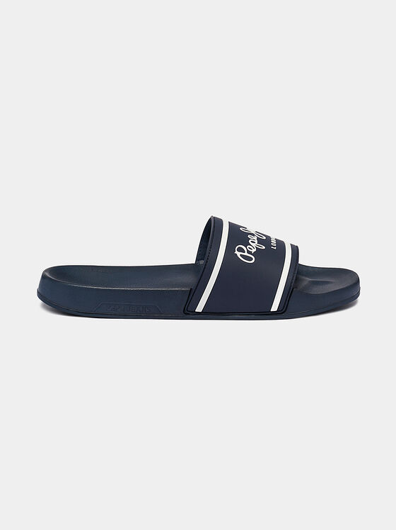 Black beach slides with logo - 1