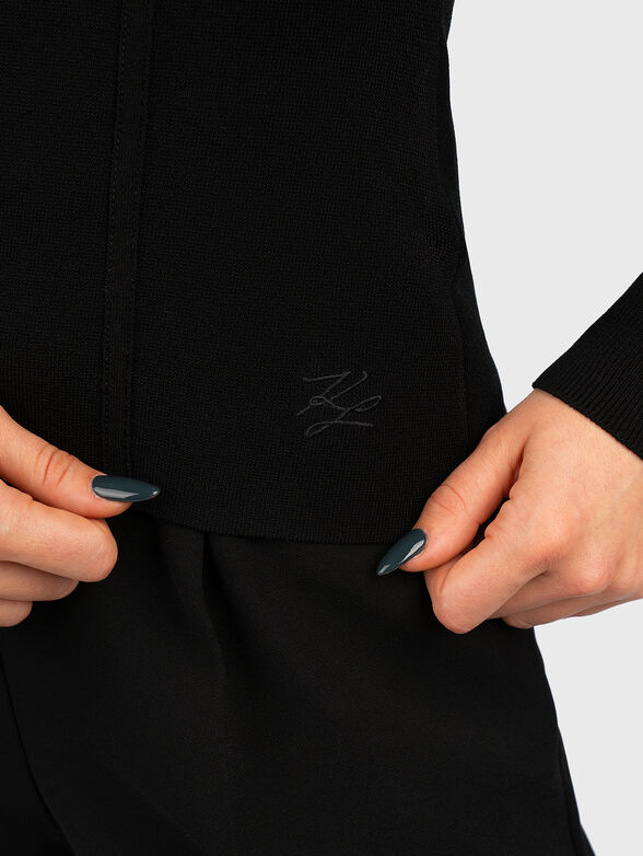 Black viscose blend sweater  - 3