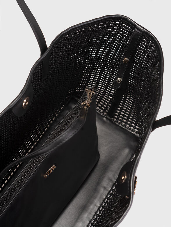 BRIGITTA perforated shopper bag - 6