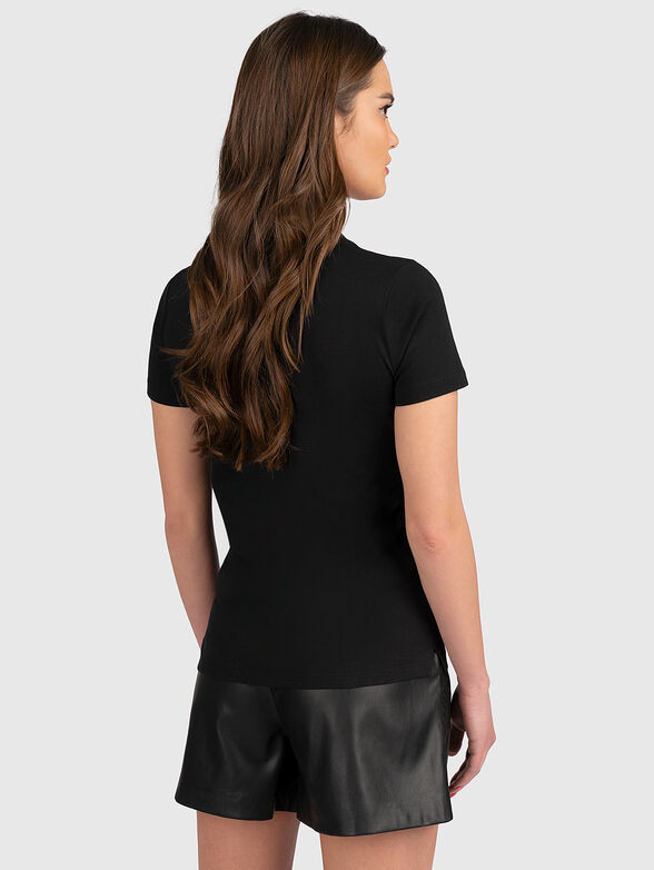 ICON black cotton T-shirt with logo print - 3
