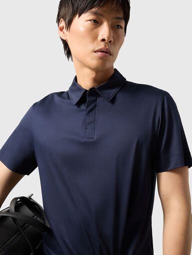 Dark blue polo shirt - 5