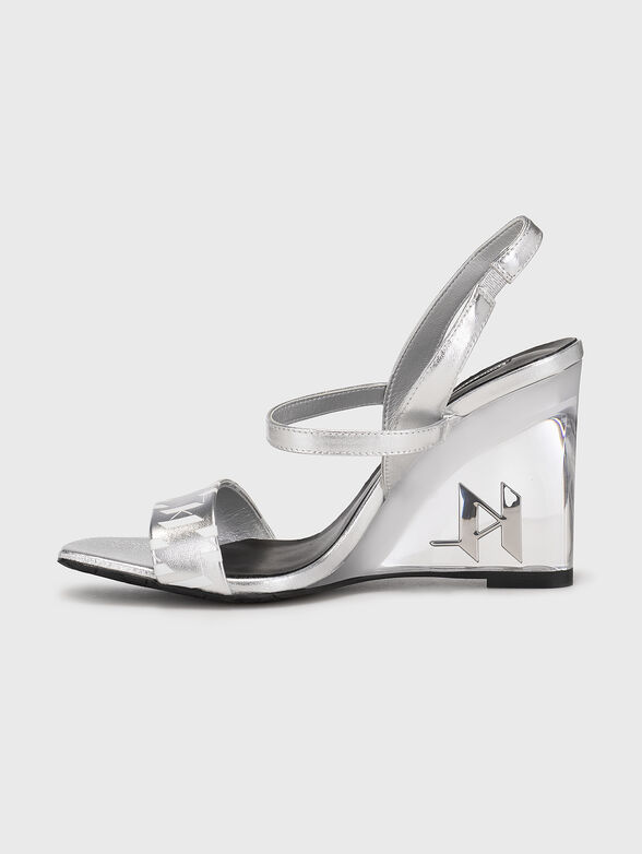 ICE WEDGE silver sandals - 4