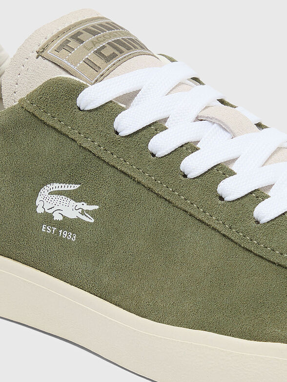 Suede sports shoes with logo - 4