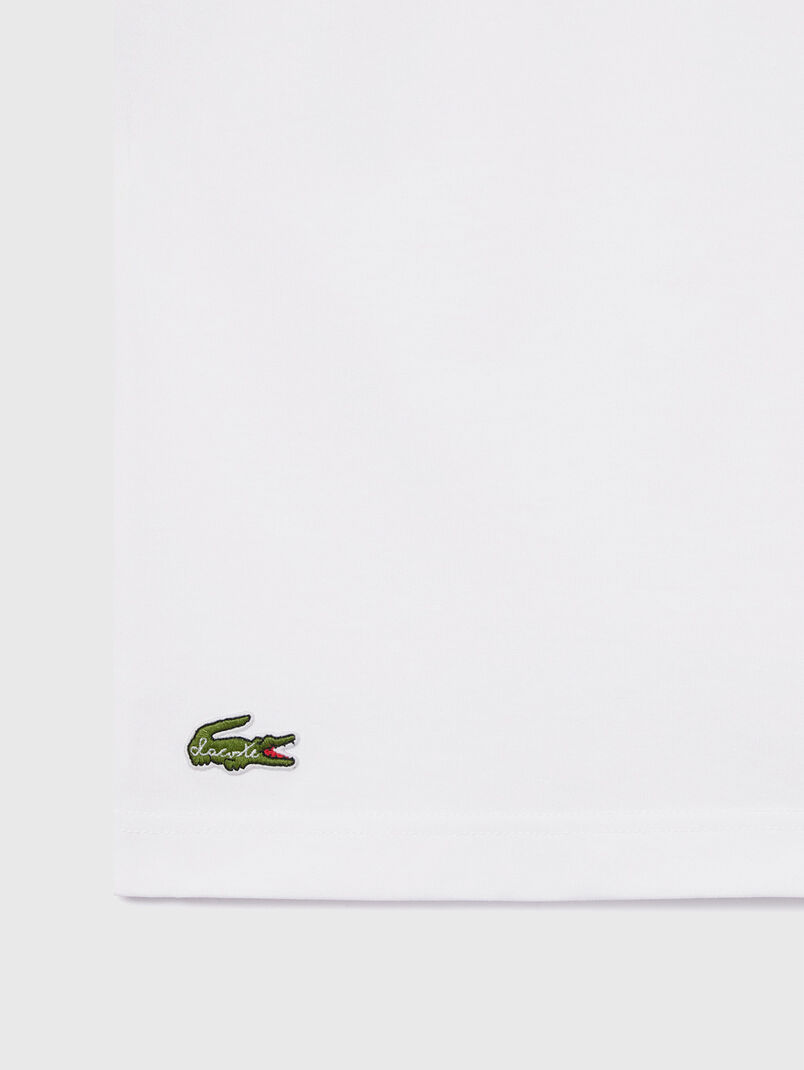 Cotton T-shirt with contrasting logo - 3