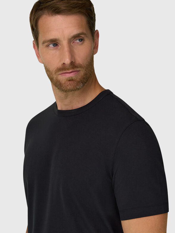 Black T-shirt with a round neckline - 4