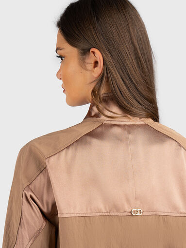 Jacket with contrasting textures  - 4