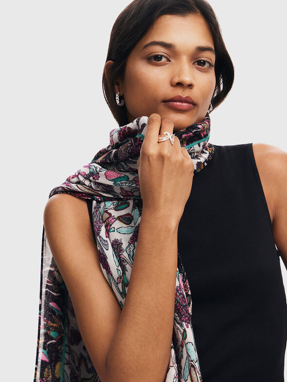 Scarf with floral print - 2