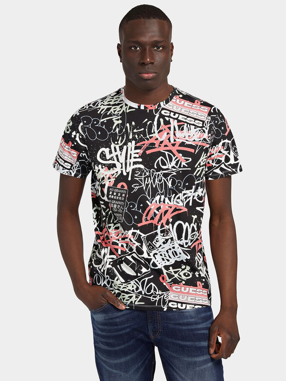 STREET T-shirt with graffiti print - 1