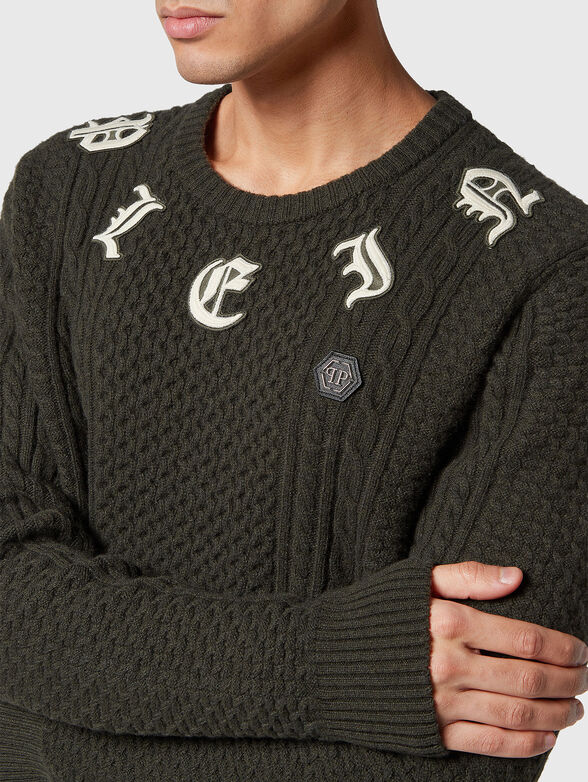 Black sweater in wool and cashmere - 4