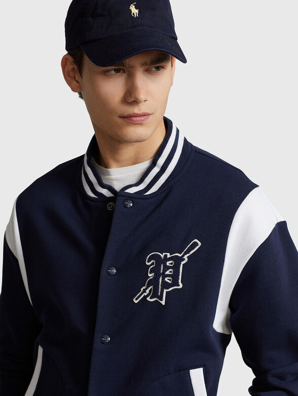 Bomber jacket with accent patch - 4