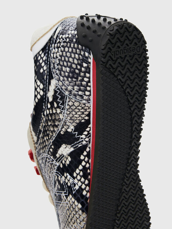 Sports shoes with animal print and logo - 3