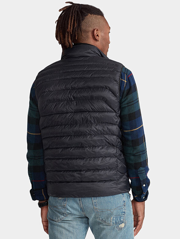 Padded gilet with logo embroidery - 3