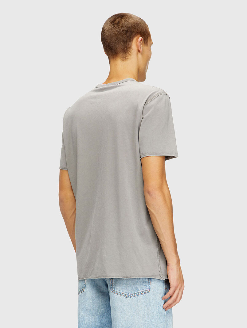 Cotton T-shirt with oval neckline - 3