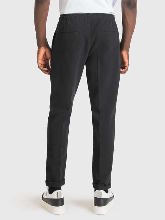 Black sports trousers with front seam - 2