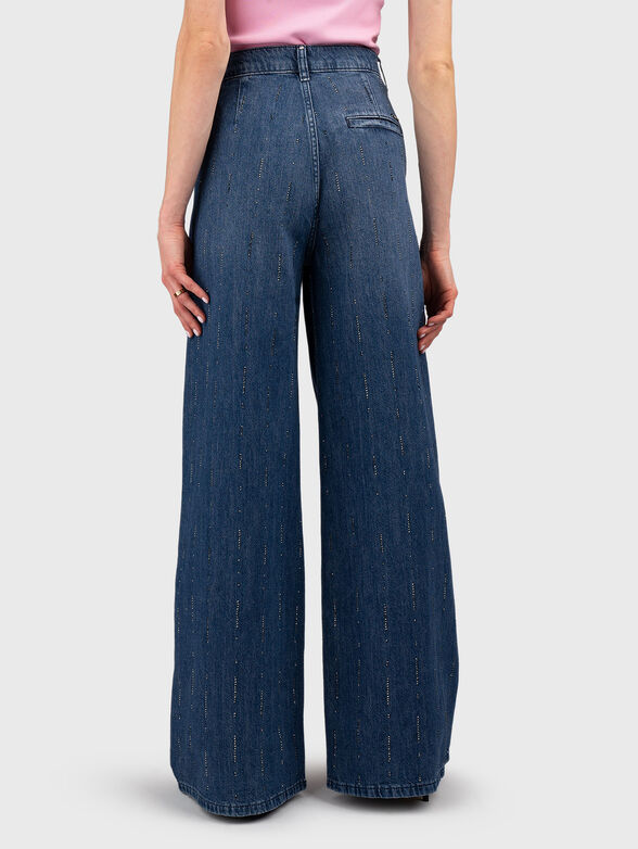 Wide-leg jeans with rhinestones - 2