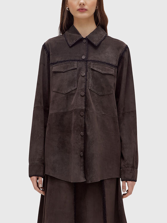 Oversized suede shirt - 1