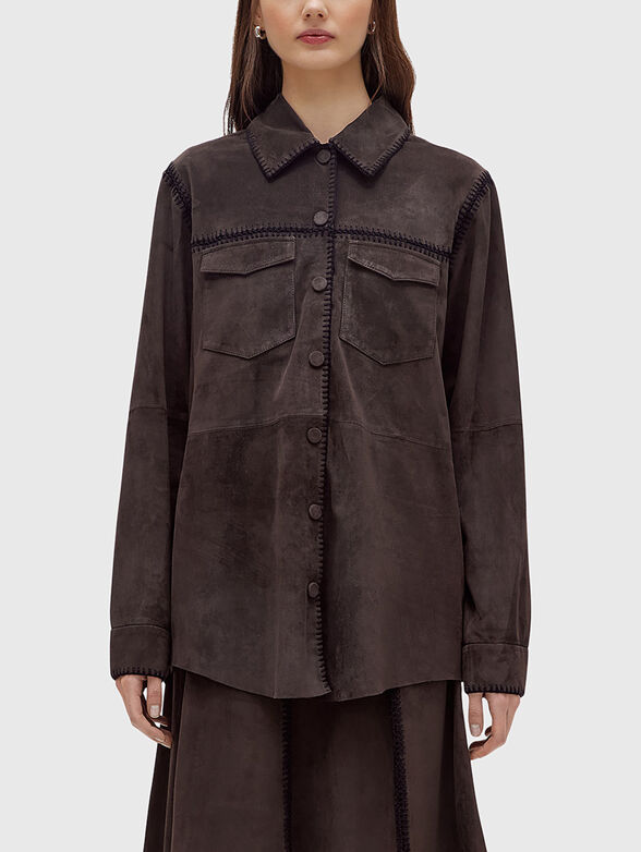 Oversized suede shirt - 1