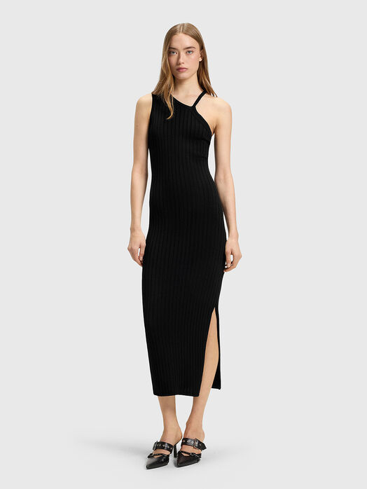 Midi dress with side slit