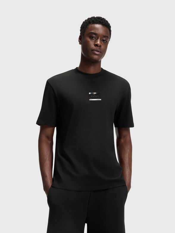 Cotton T-shirt with a logo patch - 1