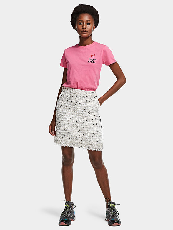 Mini skirt from boucle - 1