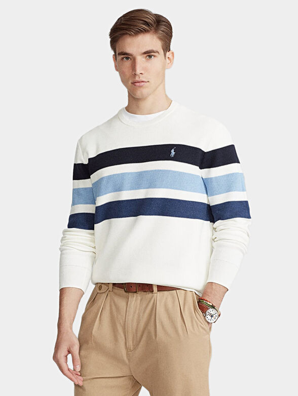 Sweater with contrasting stripes - 1