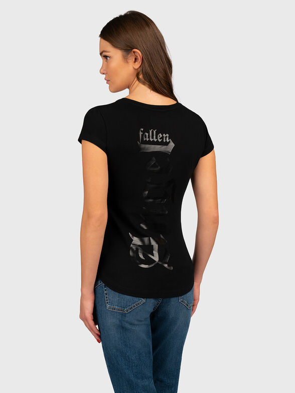 TSL 074 T-shirt in black with contrast print - 1