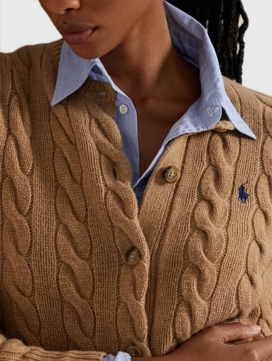Wool and cashmere cardigan - 4