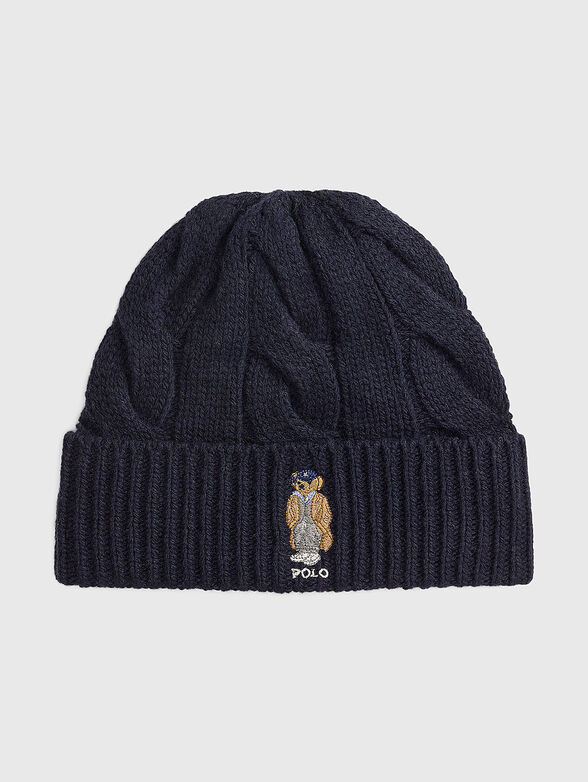 Knitted wool hat with Polo Bear logo - 1
