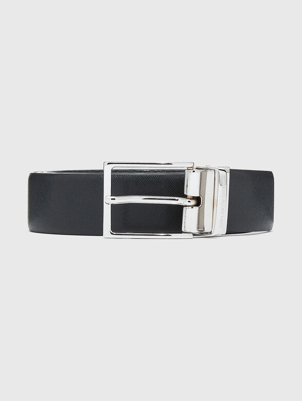 Genuine leather belt with logo - 1