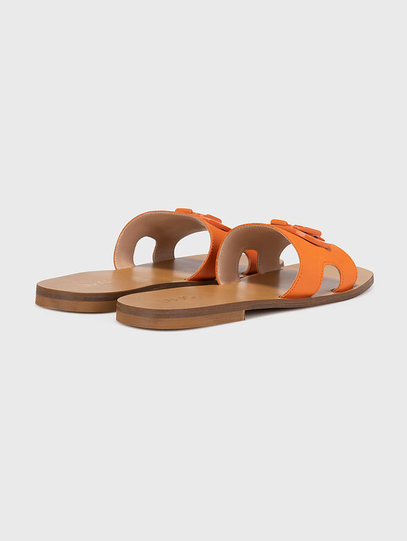 SABA 06 brown leather sandals with logo detail - 3