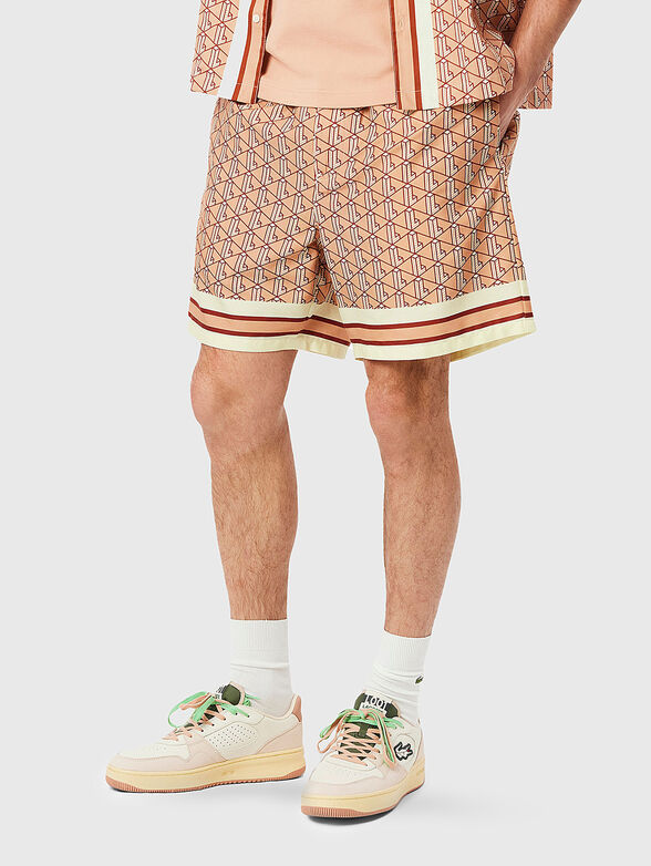Cotton shorts with logo embroidery - 1