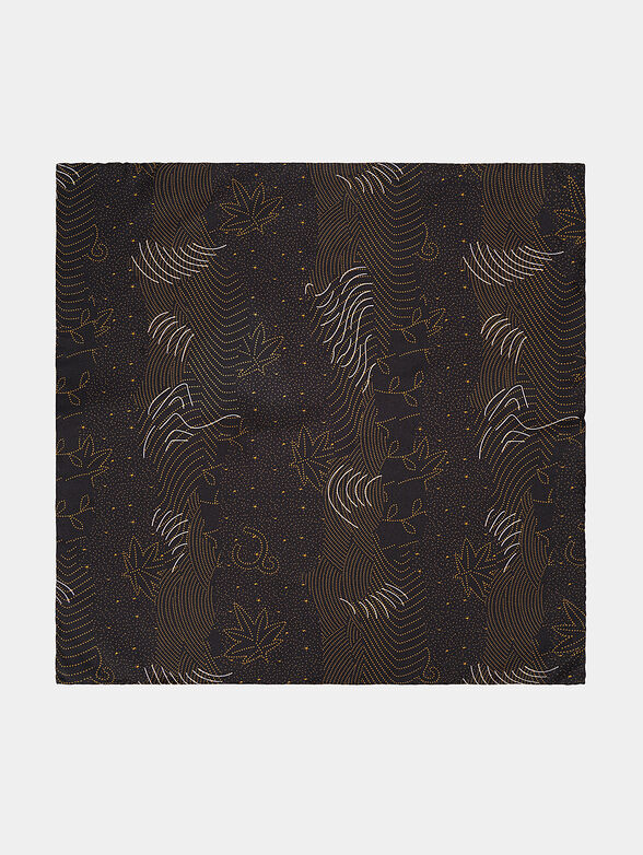 Silk handkerchief in black - 1