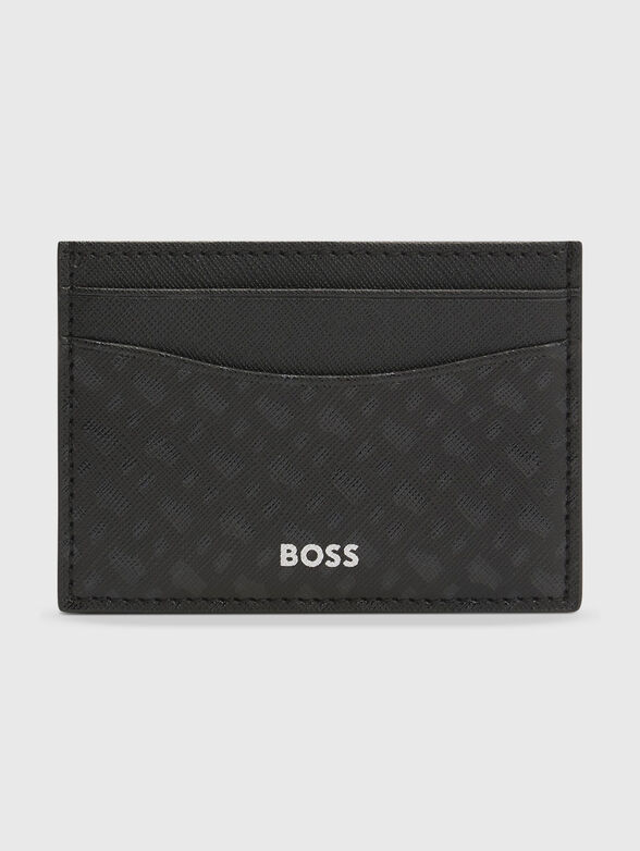 Card holder with monogram logo print - 1