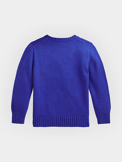 Blue sweater with Polo Bear accent - 2