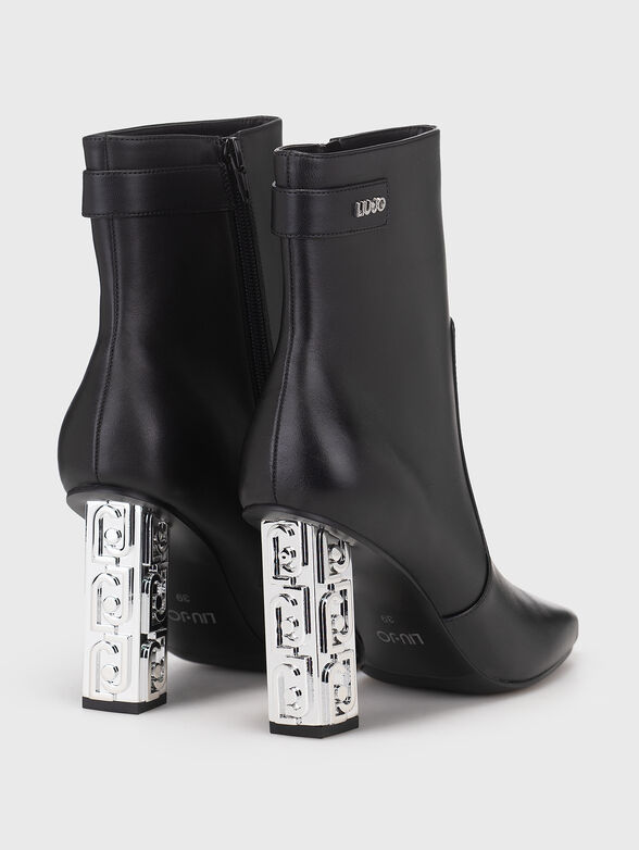 JENNIFER black boots with logo detail - 3