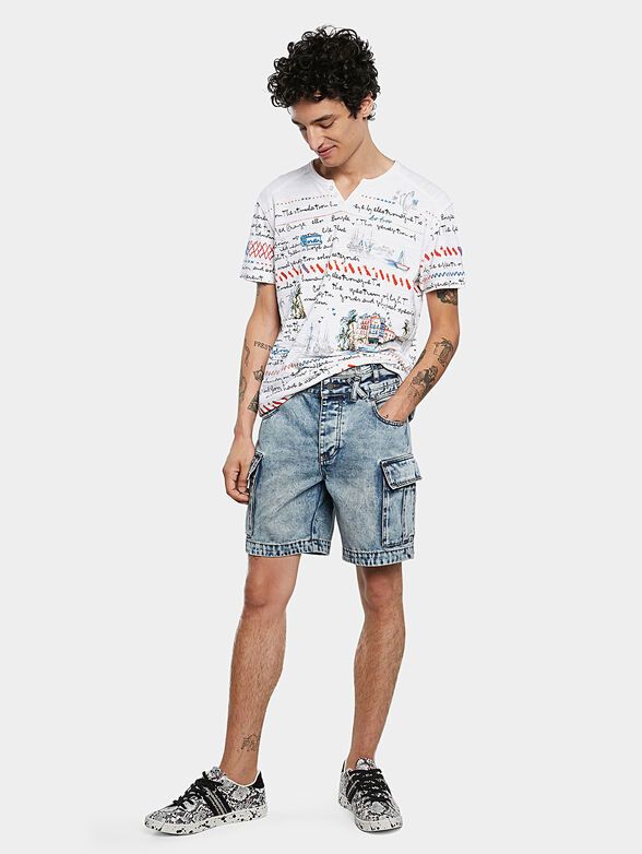 CESAR Short jeans with washed effect - 4