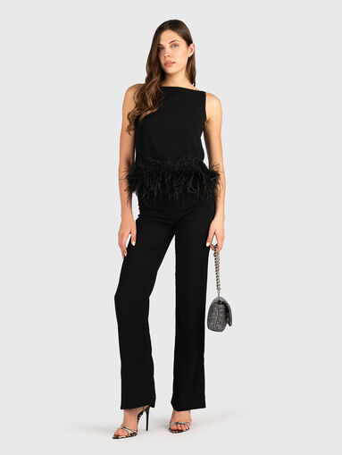 Trousers with high waist and wide legs - 5