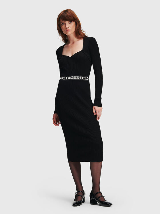 Knitted dress with logo detail - 1